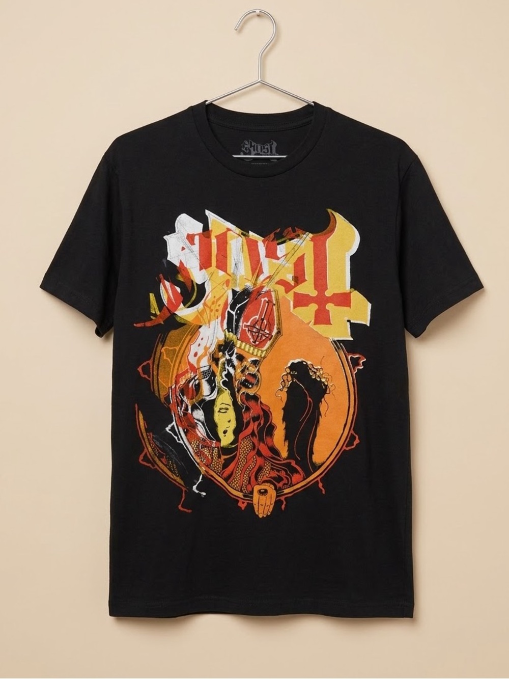 NWOT Ghost Swedish Rock Band Crewneck T Shirt Graphic Skulls Size XL